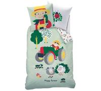 Housse De Couette Tracteur Happy Farmer 135 X 200 CM 80 X 80 CM