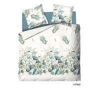 Housse de couette - UMBERTO RAVELLI - Eclosion Verte - 100% microfibres - 220 x 240 cm - 2 taies 65x65 cm
