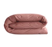 Housse de couette uni 200x200 cm percale de coton MANOIR rose Pêche