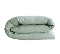 Housse de couette uni 260x240 cm percale de coton MANOIR vert Lichen