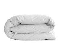Housse de couette uni 280x240 cm percale de coton MANOIR gris Perle