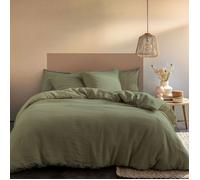 Housse de couette unie en Lin - MATT & ROSE - PASSION LIN - Vert Sauge - 260x240 cm