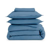 Housse de couette unie en percale de coton Ardoise 300x240 cm