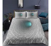Housse De Couette Vortex Trou Parures De Lit Fermeture ¿¿Clair D Housse De Couette Avec Taies D'oreiller Xcm Doux Et Durable Microfibre (Xcm,Vortex )
