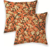 Housse de Coussin 20x20 cm, Housse Coussin Canapé Couleur caramel Velours Doux Décoratif Taie D'oreillers Moderne Lot de 2 Decoration été avec Fermeture Eclair pour Jardin Extérieur lit Salon SJ-99