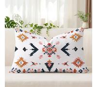 Housse de Coussin 30 x 50 cm en Velours Doux, Crème Taie d'Oreiller avec Impression Double Face et Fermeture Éclair Invisible, Décoration Moderne pour Canapé, Salon et Chambre, Bohême, 1 Pièce, A*660