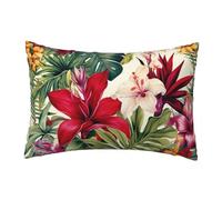 Housse de Coussin 30x50 en Velours, Lot de 2 Housse de Coussin Botanique Coussin Decoratif Taie D'Oreiller Doux Housse Coussin Fleurs pour Canapé Salon Chambre Maison Décoration 30 x 50 cm -TER628