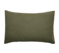 Housse de coussin 40x60 cm 100% coton collection PAROS vert mousse