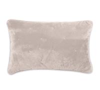 Housse de coussin 40x60 GIPSY velours piquage points brodés blanc Naturel