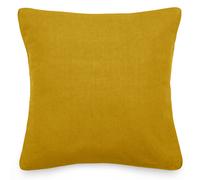 Housse de coussin 45x45 cm 50% lin et 50% coton collection OPERA DECO moutarde