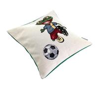 Housse de coussin 45x45 cm GRAZIE Grenouille footballeuse polycoton acrylique