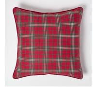 Housse de coussin à carreaux écossais Rouge 60 x 60 cm
