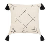 Housse de coussin ""Atelier"" en coton 40x40cm beige - Atmosphera Créateur d'intérieur
