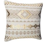 Housse de coussin - Atmosphera - Etnik gold - 40x40 cm - Beige/doré - Style ethnique