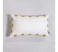 Housse de coussin blanche et broderies jaunes, 50x30 cm 50x30cm Blanc
