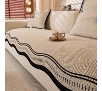 Housse de Coussin Canapé Chenille | Protection Mobilier Antidérapante Coussin D'assise Adapté Animaux Compagnie pour Canapé Modulable(Bruin,70*180cm)