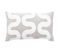 Atmosphera - Housse de Coussin Jeni 50 x 30 cm, Texture Chenille, Motif Graphique - pour Salon, Chambre, Décoration