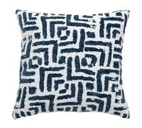 Housse de Coussin Chenille Jeni 40x40cm Bleu Égéen