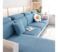 Housse De Coussin De Canapé D Angle- Housses De Coussin De Dossier SièGe De Canapé Extensible 3 4 2 1 Places Couvre Protege De Assise Canapé Et Chaise(Headrest Cover L: 60-80cm, W: 25-45cm,Blue)