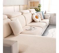 Housse De Coussin De Canapé D Angle- Housses De Coussin De Dossier SièGe De Canapé Extensible 3 4 2 1 Places Couvre Protege De Assise Canapé Et Chaise(1 Seater Cover L: 65-95cm, W: 65-95cm,Beige)