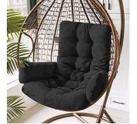 Housse De Coussin De Chaise D'oeuf Suspendu, Coussins De Rechange For Balançoire De Hamac Extérieur, démontable et lavable,Noir
