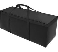 Housse de coussin de jardin - Sac d'extérieur imperméable en Oxford 600D - Résistant aux UV et robuste - Sac de rangement pour coussins et sapin de Noël à l'extérieur (noir, 175 x 55 x 75 cm)