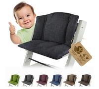 Housse de coussin de rechange compatible avec Stokke Tripp Trapp (noir | Housse de coussin réducteur de siège, modèle 1 pièce
