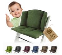 Housse de coussin de rechange compatible avec Stokke Tripp Trapp (vert | Housse de coussin réducteur de siège, modèle 1 pièce