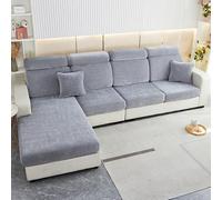 Housse De Coussin De SièGe De Canapé Extensible 3 2 4 1 Places Housses De Coussin Dossier Canapé Avec/Sans Accoudoir, Protege De Assise Canapé D'Angle(2 Seater Cover L: 95-135cm- W: 65-95cm,Gray 2)