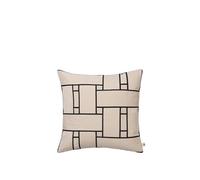 Housse de Coussin Décalée Ferm Living Lattice , Blanc Cassé/ Noir