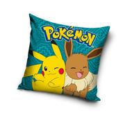 Housse de coussin décorative avec effet velours Pokémon Évoli 40 x 40 cm Référence : CBX2408037POK