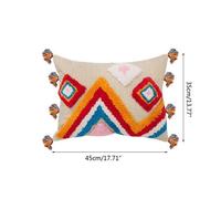 Housse De Coussin Décorative Pour Enfants, P82c, Taie D'Oreiller Nordique Marocaine Colorée, Pont Arc-En-Ciel, Pompon Tufté, Canapé De Salle De Jeux