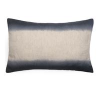 Housse de coussin DEEPALI DECO 40x60 cm lin et coton lavé bleu Granit