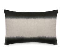 Housse de coussin DEEPALI DECO 40x60 cm lin et coton lavé noir Café