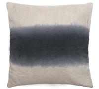 Housse de coussin DEEPALI DECO 45x45 cm lin et coton lavé bleu Granit