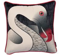 Housse de coussin DODO PAVONE 50 x 50 cm, noir, polyester, Moooi