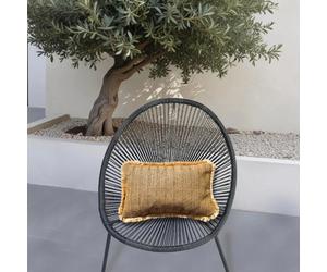 Housse de coussin effet raphia - Rectangle - 30x50cm - Uni