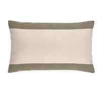 Housse de coussin en coton fil teint 40x60 cm cm JANIS vert mousse