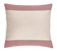 Housse de coussin en coton fil teint 45x45 cm cm collection JANIS rose