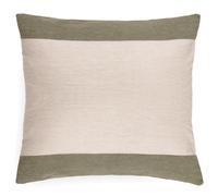 Housse de coussin en coton fil teint 45x45 cm cm JANIS vert mousse