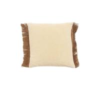 Housse de coussin en velours Feuchy jaune clair