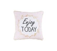 housse de coussin +encart 40 x 40 cm coton imp. metallise enjoy today des place