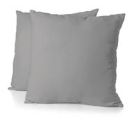 Housse de Coussin HOME LINGE PASSION Grise Clair (Set de 2) - 63 x 63 cm