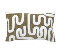 Housse de coussin Jeni chenille vert kaki 50x30cm - Atmosphera Créateur d'intérieur
