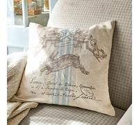 Housse de coussin La Lapin beige H/L env. 40/40 cm