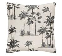 Housse de coussin ""Palm"" noir et blanc 40x40cm - Atmosphera createur d'interieur