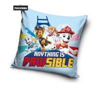 Housse de coussin - Pat Patrouille - Taie d'oreiller - 40x40 cm - 100% polyester - Bleu