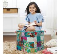 Housse de coussin patchwork vintage en coton