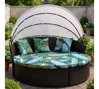 Housse de coussin pour transat d'extérieur - Pour lit rond de 66 pouces - Vert