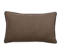 Housse de coussin PRELUDE 30x50 cm lin et coton lavé marron Tabac